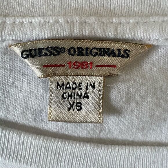 ‎Y2K Guess Originals 1981 White Crop Top -- XS - Picture 11 of 12